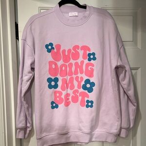 Pink Lily small Women's Pastel Pink Graphic Sweatshirt.  Just doing my best logo